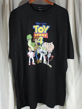 Disney Pixar Toy Story 4 Graphic Short Sleeve Black T-shirt - Size XXXL